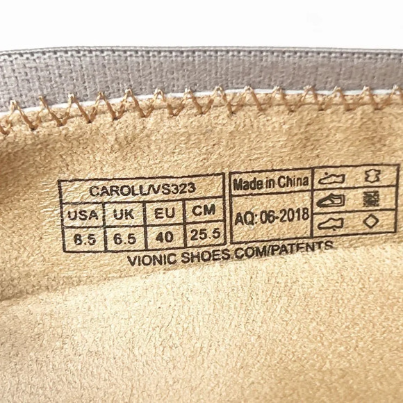 Vionic Caroll Metallic Lavender Pastel Slip On Ballet‎ Flats Size 6.5 - Picture 8 of 9